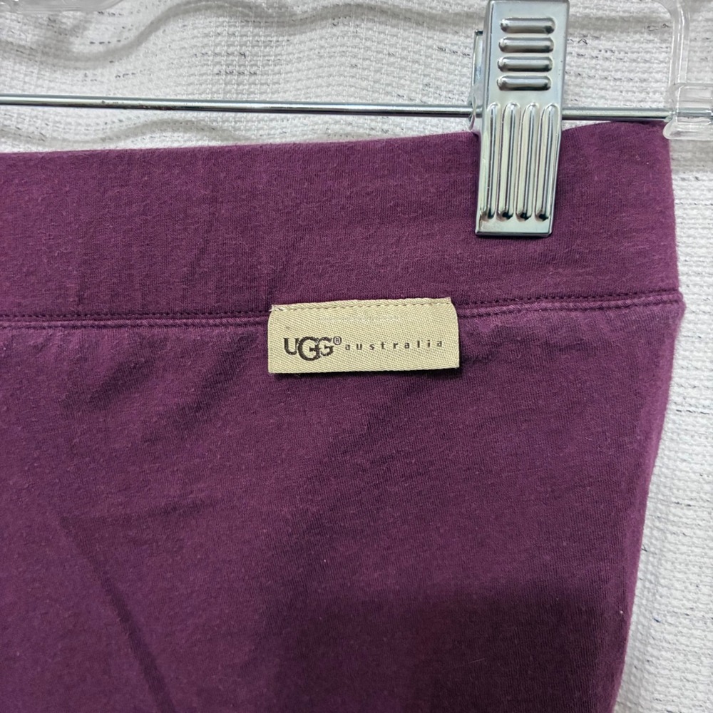 UGG Australia Womens Pima Cotton Leggings Burgundy Plum Comfy Lounge Large - Picture 3 of 8